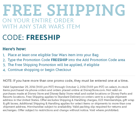 FREE SHIPPING WITH Any Star Wars Item. CODE: FREESHIP